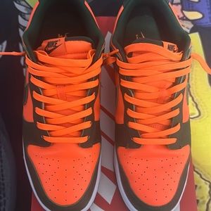 Nike dunk low miami hurricanes size 13 used